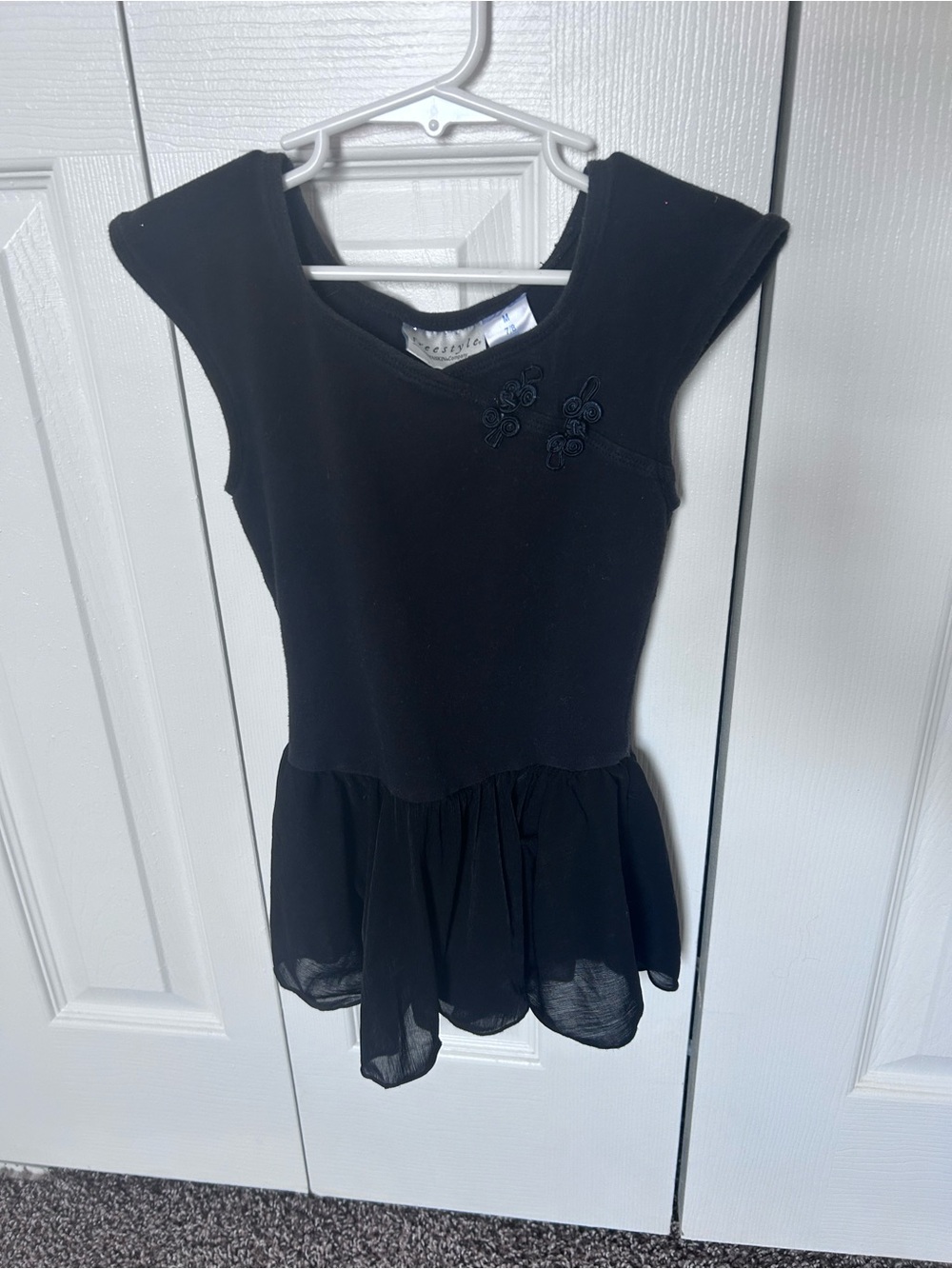 Danskin Black Girls Ballet Leotard with Skirt
